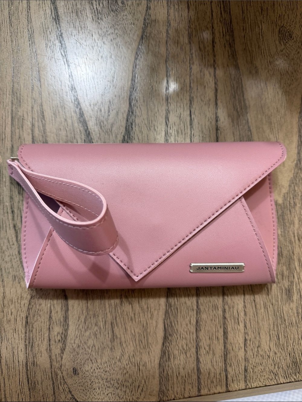Pink Envelope Wristlet Clutch